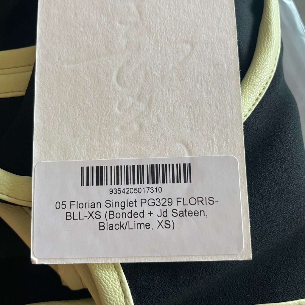 Paris Georgia Florian Camisole Top Xs Black Lime Faux Leather Trim Nwt — image 5 of 8